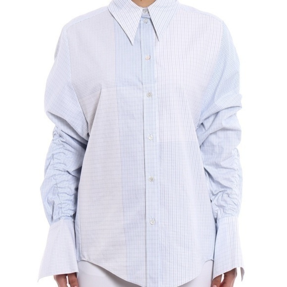 UEC Stella McCartney Thandie Oversizedcotton shirt elastic insert sleeves 4/ 40